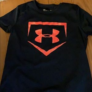 navy blue under armor top